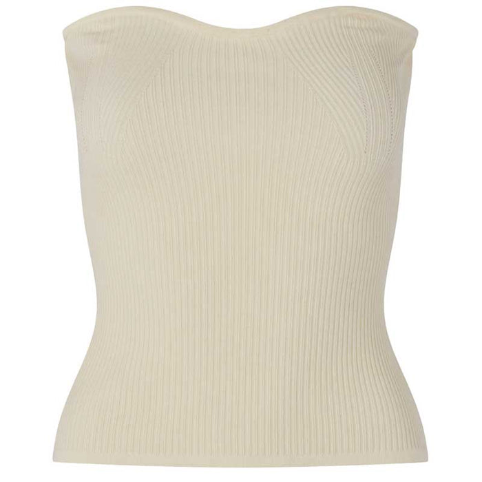 SECOND FEMALE COMO KNIT STRAPLESS TOP SAND - J BY J Fashion