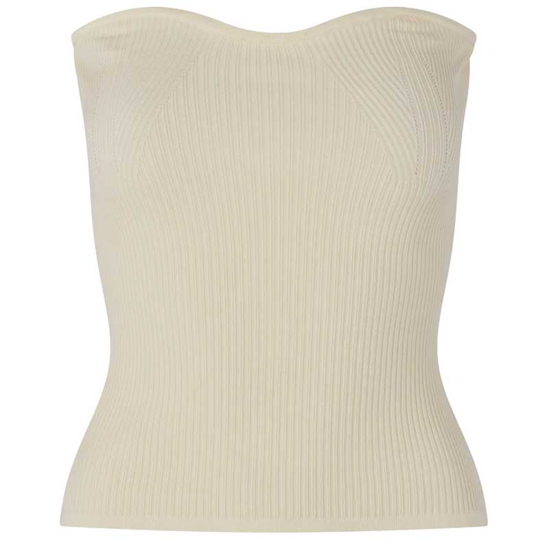 SECOND FEMALE COMO KNIT STRAPLESS TOP SAND