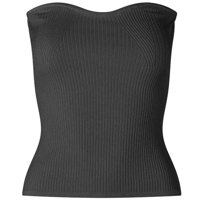 SECOND FEMALE COMO KNIT STRAPLESS TOP SORT - J BY J Fashion