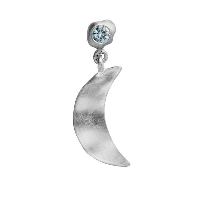 STINE A BIG DOT BELLA MOON EARRING SØLV