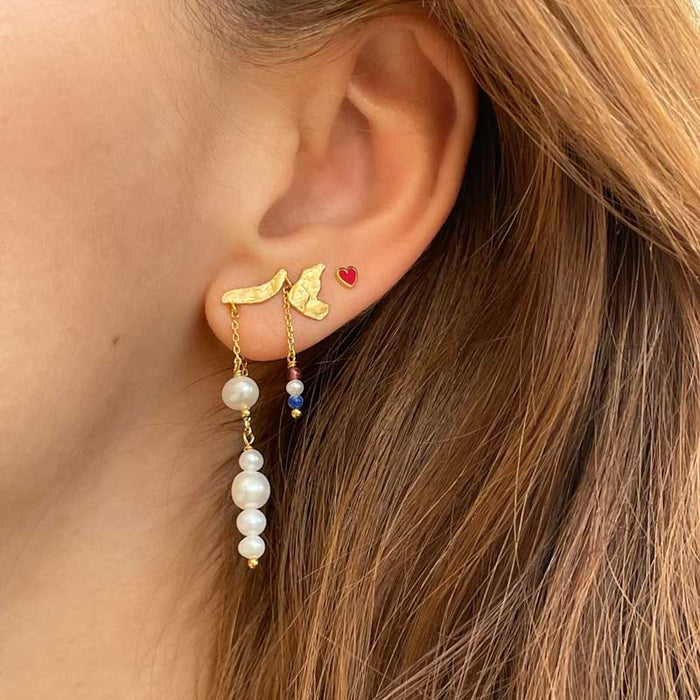 STINE A PETIT GOLD SPLASH EARRING GULD