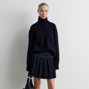 Second Female Alpha Knit Slit T-Neck Night Sky
