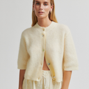 Second Female Andrea Knit Rib Cardigan Alabaster Gleam