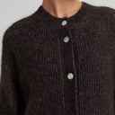 Second Female Andrea Knit Rib Cardigan Chocolate Tort