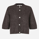 Second Female Andrea Knit Rib Cardigan Chocolate Tort