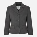 Second Female Anjou Short Blazer Dark Grey Melange