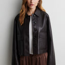 Second Female Ezay Leather Jacket Demitasse