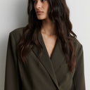 Second Female Fique Fitted blazer i army grøn-2