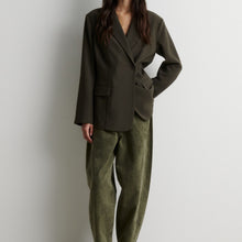 Second Female Fique Fitted blazer i army grøn-1