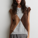 Second Female Forca Knit Vest Light Grey Melange