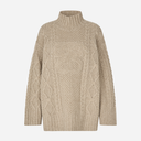 Second Female Janne Knit T-Neck Camel Melange