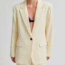 Second Female Lino New Fit Blazer Alabaster Gleam