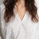 Second Female Rosalil bluse i hvid blomstret-3