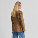 Second Female Suellen Fitted Suede Blazer Petrified Oak