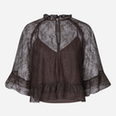 Second Female Sybell Lace Ruffle Blouse Demitasse