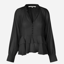 Second Female Tundra Frill Blouse Black