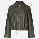Second Female Vermont Leather Jacket Black Olive