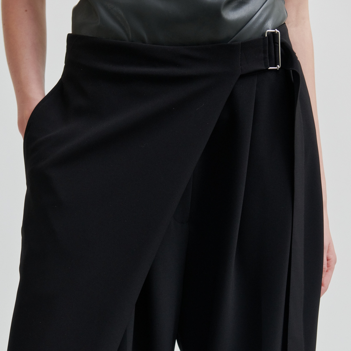 Second Female Fique Wrap Trousers Black
