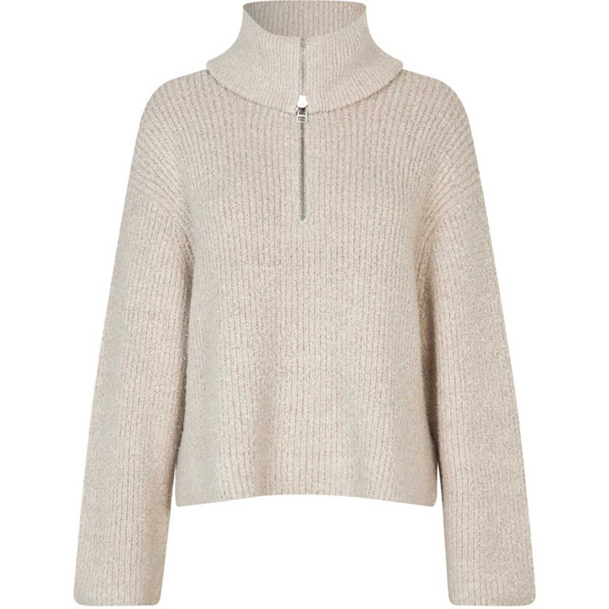 Second Female Gerda Knit Zip Collar Summer Sand