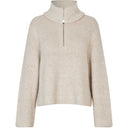 Second Female Gerda Knit Zip Collar Summer Sand