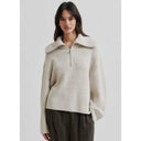 Second Female Gerda Knit Zip Collar Summer Sand