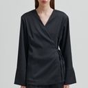 Second Female Glari Wrap Shirt Black Sand
