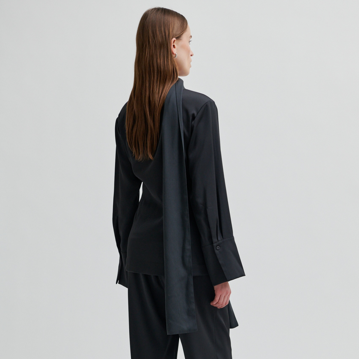 Second Female Glari Wrap Shirt Black Sand