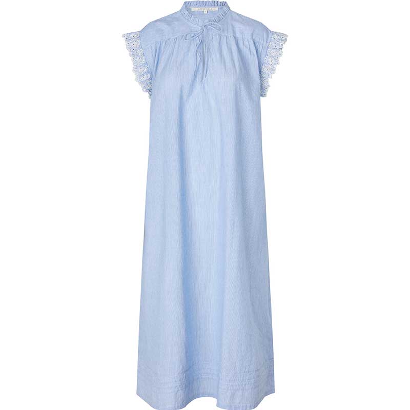 Second Female Laure Dress Light Blue Stripe