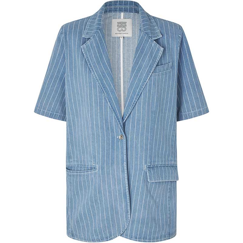 Second Female Layne SS Blazer Light Blue Denim