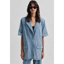 Second Female Layne SS Blazer Light Blue Denim
