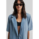 Second Female Layne SS Blazer Light Blue Denim