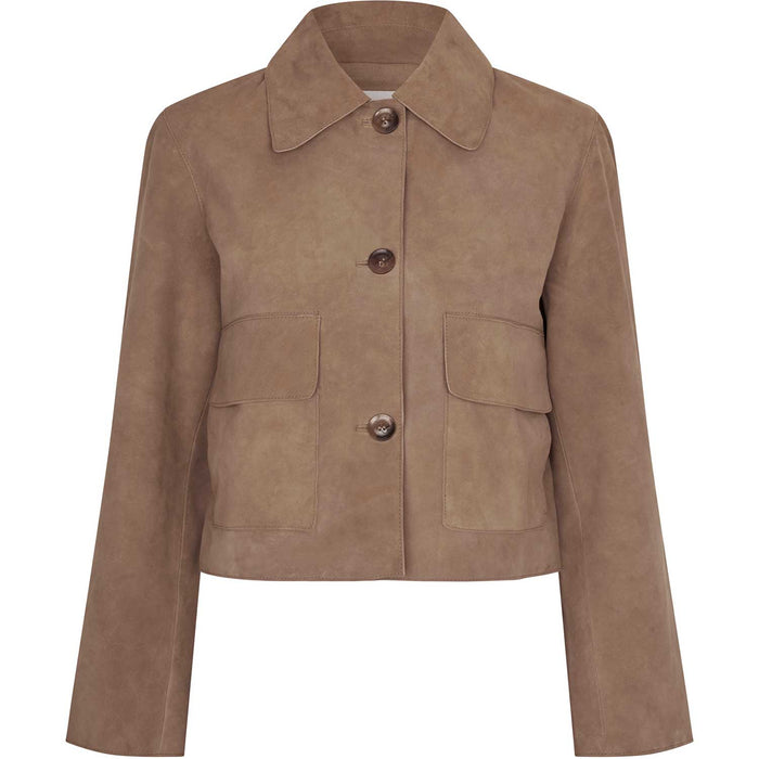 Second Female Noomi Suede Jacket Silver Mink