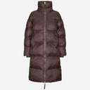 Second Female Riya Long Puffer Jacket Chocolate Plum