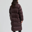 Second Female Riya Long Puffer Jacket Chocolate Plum