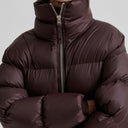 Second Female Riya Puffer Jacket Chocolate Plum