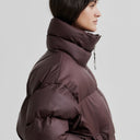 Second Female Riya Puffer Jacket Chocolate Plum