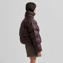 Second Female Riya Puffer Jacket Chocolate Plum