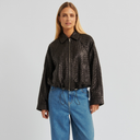 Second Female Vermont Leather Jacket Chocolate Tort