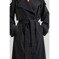 Second Female Zoe Trenchcoat Dark Grey Melange - J BY J Fashion