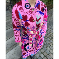 Sissel Edelbo Rose Coat Suzani Embroidery Pink