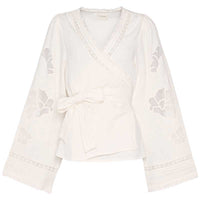 Sissel Edelbo Winfrey Wrap Top Off White - J BY J Fashion