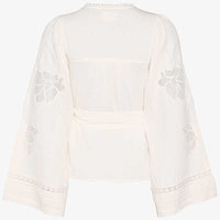 Sissel Edelbo Winfrey Wrap Top Off White - J BY J Fashion