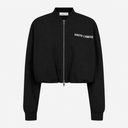 Haute L'Amitié Maxi Crop Zip Sweat Black