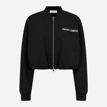 Haute L'Amitié Maxi Crop Zip Sweat Black