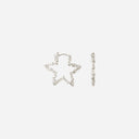 Camille Brinch Star Sparkly Hoops Silver