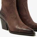 Via Vai Gioia Brass Boots Dark Brown - J BY J Fashion