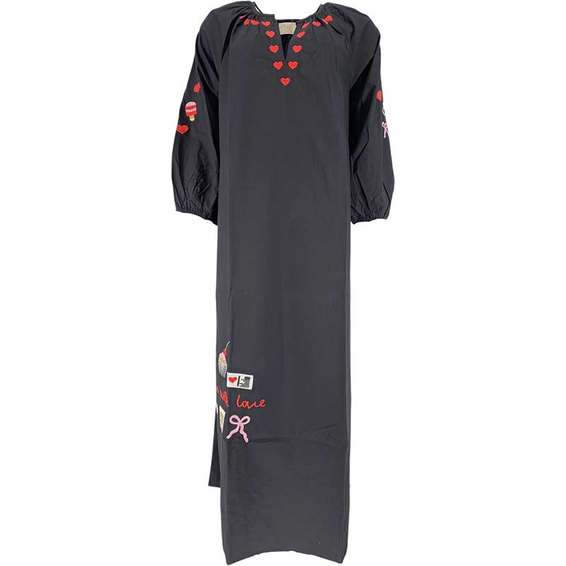 WAUW Heart Dress Black