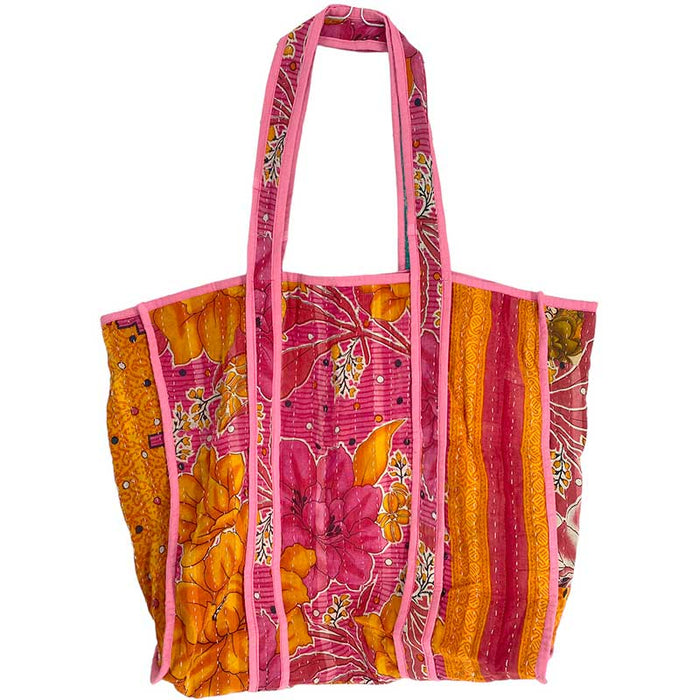 WAUW Unique Kantha Tote Bag Pink