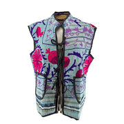 Wauw Mallorca Vest Kantha Embroidery Blue
