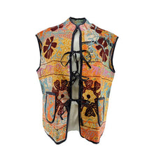 Wauw Mallorca Vest Kantha Embroidery Orange